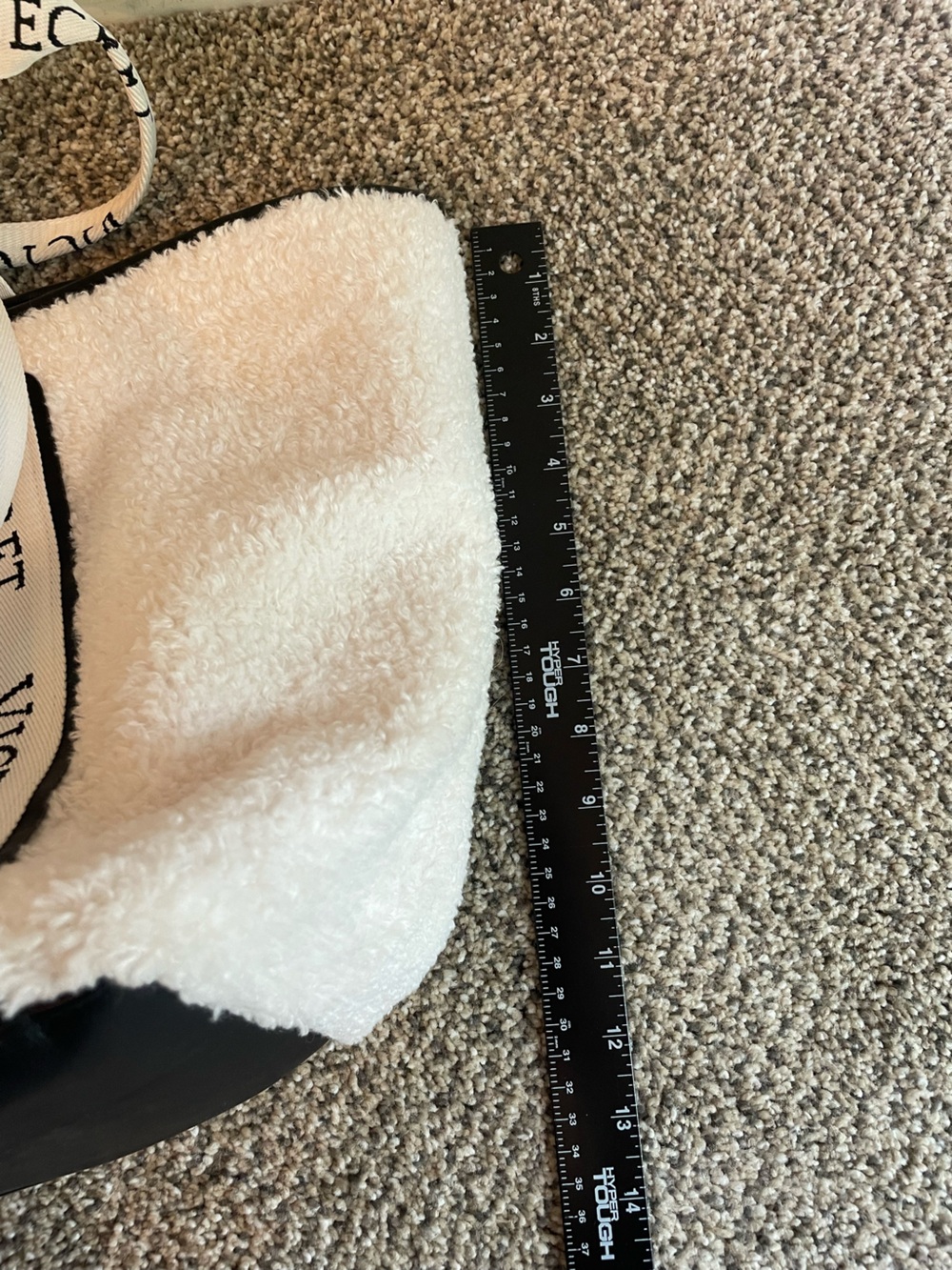 Victoria's Secret Cream Sherpa Tote with Logo Straps - Picture 7 of 7
